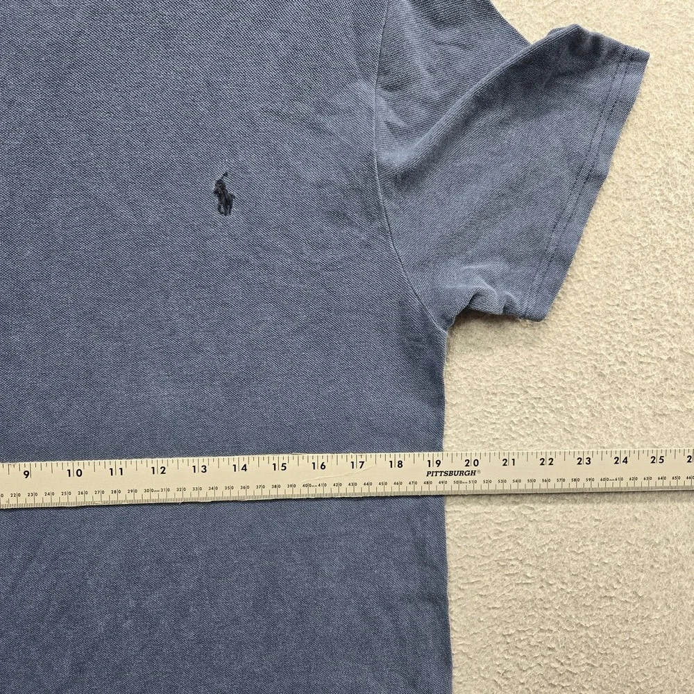 Polo Ralph Lauren Men Shirt XL Blue Embroidered Logo Short Sleeve